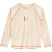 Playshoes UV-bescherming 'Surfbrett Palme' ecru / navy / zalm roze
