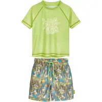 Playshoes UV-bescherming 'Wave' azuur / olijfgroen / appel / pastelgroen
