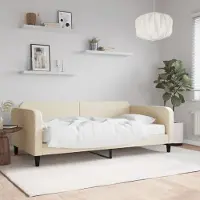 Prolenta Maison Exclusive - Dagbed met matras, crèmekleur, 80x200 cm, stof