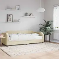 Prolenta Maison Exclusive - Dagbed met matras, crèmekleur, 80x200 cm, stof