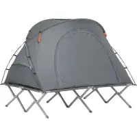 OEM Kampeerset, inclusief geïntegreerde tent en campingbed, lichtgewicht en draagbaar, GRIJS, 194x157x145 cm