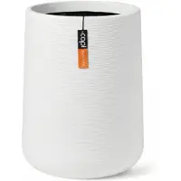 Capi Europe - Sandbag hoog Arc Granite - 53x70 - Wit - Bloempot Voor binnen en buiten - Beschikbaar in XL formaten - Breukbestendig - 100% Recyclebaar - Levenslang garantie - NWHS8292