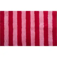Kitsch Kitchen badmat gestreept roze/rood