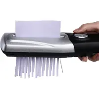 LONGZIMING -Handheld USB Papiervernietiger - Strip Cutting - Compact En Draagbaar Voor Kantoor En Thuis - 1 Stuk - Zwart