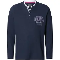 Jan Vanderstorm +FIT Collectie longsleeve AKKA donkerblauw male | Maat: 5XL
