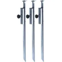 Pro Garden Set van 3x stuks parasolharingen metaal 49 cm - parasolhouders voor strand / tuin / picknick