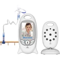 Boifun Babyfoon - Babyfoon met Camera - Baby Monitor - Baby Camera - Video & Audio - Nachtvisie - Wit - Inclusief Flexibele Houders