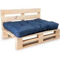 Bananair - Palletkussen - Tuinkussen voor Palletbank - Zitkussen - 120x80x15 cm - Blauw