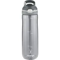 CONTIGO Ashland Autospout Waterfles met rietje | Grote BPA-vrije Drinkfles van 720ml | Sportfles | Lekvrije Drinkfles | Ideaal voor School, de Sportschool, Fiets, Hardlopen, Wandelen | Smoke