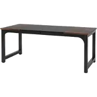Happiq Bureau - Computerbureau - Lange bureau - Vergadertafel - Voor thuis of kantoor - Zwart/Bruin