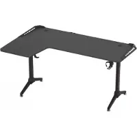 Happyment Bureau Brutal - Gaming bureau - Met LED verlichting - Rechter Hoekbureau - 162cm desk - Metalen poten - Bekerhouder