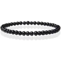 Memphis Natuursteen Armband - 4mm Polished Onyx Agate - 23cm