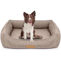 Need Sleep Orthopedisch hondenkussen XXL gepersonaliseerd 110x90x27 cm beige corduroy