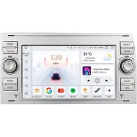 Happiq Autoradio met bluetooth - Carplay - Geschikt voor Apple en Android - Stereo - Navigatie - Navigatiesysteem auto - Voor Ford Focus, Mondeo, Fiesta, Transit, Kuga, C-Max & S-Max Galaxy