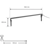 LINDBY Buitenverlichting , Zavio, Zwart, Terras, Aluminium, Modern