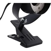LINDBY Klemlamp Jyla, zwart, Woon-/ Eetkamer, metaal, Modern, Klemlamp