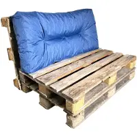 Bananair - Multifunctioneel palletkussen - Tuinkussen voor Palletbank - Geschikt als zit- en rugkussen - 120x60 cm - Blauw