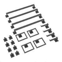 Happiq Handdoekstangset - Handdoekrek - Handdoekhouder - Badkameraccessoires - Voor Wandmontage in Badkamer - Zwart