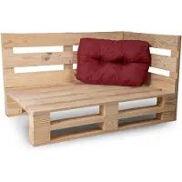 Bananair - Palletkussen - Tuinkussen voor Palletbank - Hoekkussen - 60x40 cm - Rood