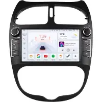 Happiq Autoradio met bluetooth - Carplay - Geschikt voor Apple en Android - Stereo - Navigatie - Navigatiesysteem auto - Voor Peugeot 206 / 206CC / 206SW 2000-2008