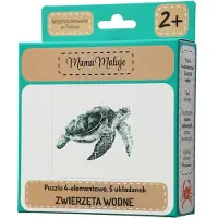 Mama Maluje 4-delige puzzel waterdieren - 4-delige puzzel