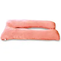 Bananair - Zwangerschapskussen - Afneembare fluwelen hoes - U-vorm - Body pillow - 140x80cm - Roze