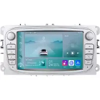 Happiq Autoradio met bluetooth - Carplay - Voor Ford Focus, S-Max, Mondeo, Galaxy, C-Max, Kuga - Geschikt voor Apple en Android - Stereo - Navigatie - Navigatiesysteem auto - 1GB 32GB - 7"
