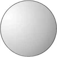 Happiq Ronde spiegel Tavien - Wandspiegel - 60x60 - Zwart - Metalen Frame - Voor Badkamer, Slaapkamer en Entree - Wanddecoratie - Woonaccessoires