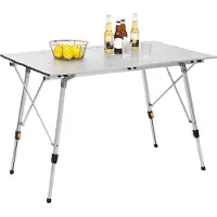 Happyment Camping klaptafel - 4 personen - Inklapbaar - Picknicktafel - Verstelbaar in hoogte - Kinderen & volwassenen