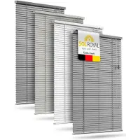 Sol Royal Aluminium Jaloezie Zonder Boren 60x175 cm incl. Klemsteunen – Aluminium Jaloezie Binnen voor Ramen 60 cm breed, 25 mm Lamellen – Privacy- & Zonwering – Glanzend Zilver – JA2