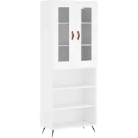 Syfax Hoge kast 69,5x34x180 cm bewerkt hout wit