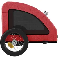 vidaXL Fietsaanhanger voor honden, rood, Oxford-stof en ijzer