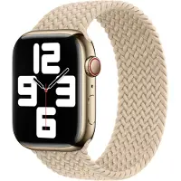Apple Gevlochten solobandje voor de Watch | 38/40/41/42 mm - Maat 5 - Beige