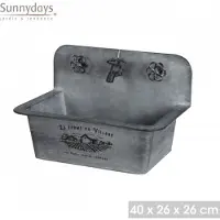 Sunnydays GARDEN & METAL "La Ferme du Village" Retro design bloembak voor handwas