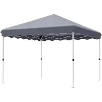 Happyment Gazebo Tavien - Pergola - Paviljoen - Partytent - Strandtent - Voor Terras, Feest en Achtertuin - 3x3m - Grijs