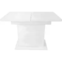 Happyment Eettafel - Keukentafel - Uitschuifbaar - Voor Woonkamer of Eethoek - Met Opbergruimte & Modern Design - Rechthoekig IJzer & Hout