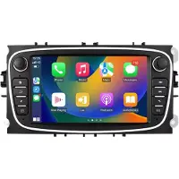 Happiq Autoradio met bluetooth - Carplay - Voor Ford Focus, S-Max, Mondeo, Galaxy, C-Max, Kuga - Geschikt voor Apple en Android - Stereo - Navigatie - Navigatiesysteem auto - 2GB 32GB - 7"