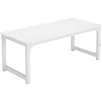Happiq Bureau - Computerbureau - Lange bureau - Vergadertafel - Voor thuis of kantoor - Wit