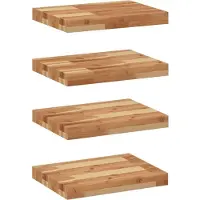 vidaXL Wandschappen 4 st zwevend olieafwerking 60x30x4 cm acaciahout