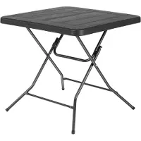 Happyment Klaptafel Valora - Kampeertafel - Picknicktafel - Balkontafel - Tuintafel - Met Stalen Frame - Ideaal voor Feest, Keuken en Woonkamer - 80x80x74 cm