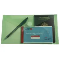 Exacompta 10x Pak van 5 Envelop tassen - PP met klittenband sluiting 25x13,5 - Geassorteerd - 56510E