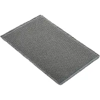 Happiq Badmat Vaylen - voor badkamer - Douchemat - Grijs - 50x80cm - Absorberend & antislip - Boho stijl