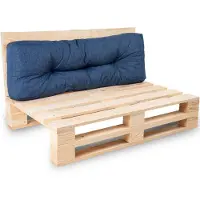 Bananair - Palletkussen - Tuinkussen voor Palletbank - Rugkussen - 120x40x15 cm - Blauw
