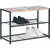 Happyment Luxe Schoenenrek - 6 paar - Schoenenbank vintage - Zwart