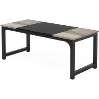 Happiq Bureau - Computerbureau - Lange bureau - Vergadertafel - Voor thuis of kantoor - Grijs