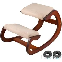 Happyment Ergonomische Kniestoel - Ergochair - Comfortabele Kniestoel Met Dikke Kniekussens - Werkkruk En Bureaustoel - Donker Bruin