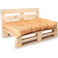 Bananair - Palletkussen - Tuinkussen voor Palletbank - Zitkussen - 120x80x15 cm - Oranje