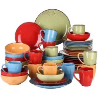 Happiq Imperial Serviesset - 48 delig - 12 persoons - Mix kleuren - Dinerborden - Bordenset - Diepe borden - Ontbijtborden - Servies - Keukenservies
