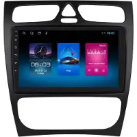 Happiq Autoradio met bluetooth - Carplay - Voor Mercedes Benz C Klasse, CLK Klasse (W203, W209, S203, A209, W168) - Geschikt voor Apple en Android - Stereo - Navigatie - Navigatiesysteem auto - 1GB 16GB