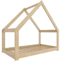 Need Sleep - Montessori Kinderbed Huisbed Peuterbed - Naturel Hout - 90x190 cm - symmetrisch